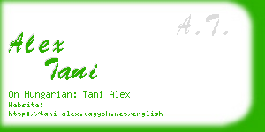 alex tani business card